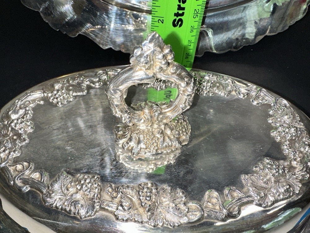 Early 20th Century E G Webster & Son Silver Plate Ornate Lidded Serving Dish