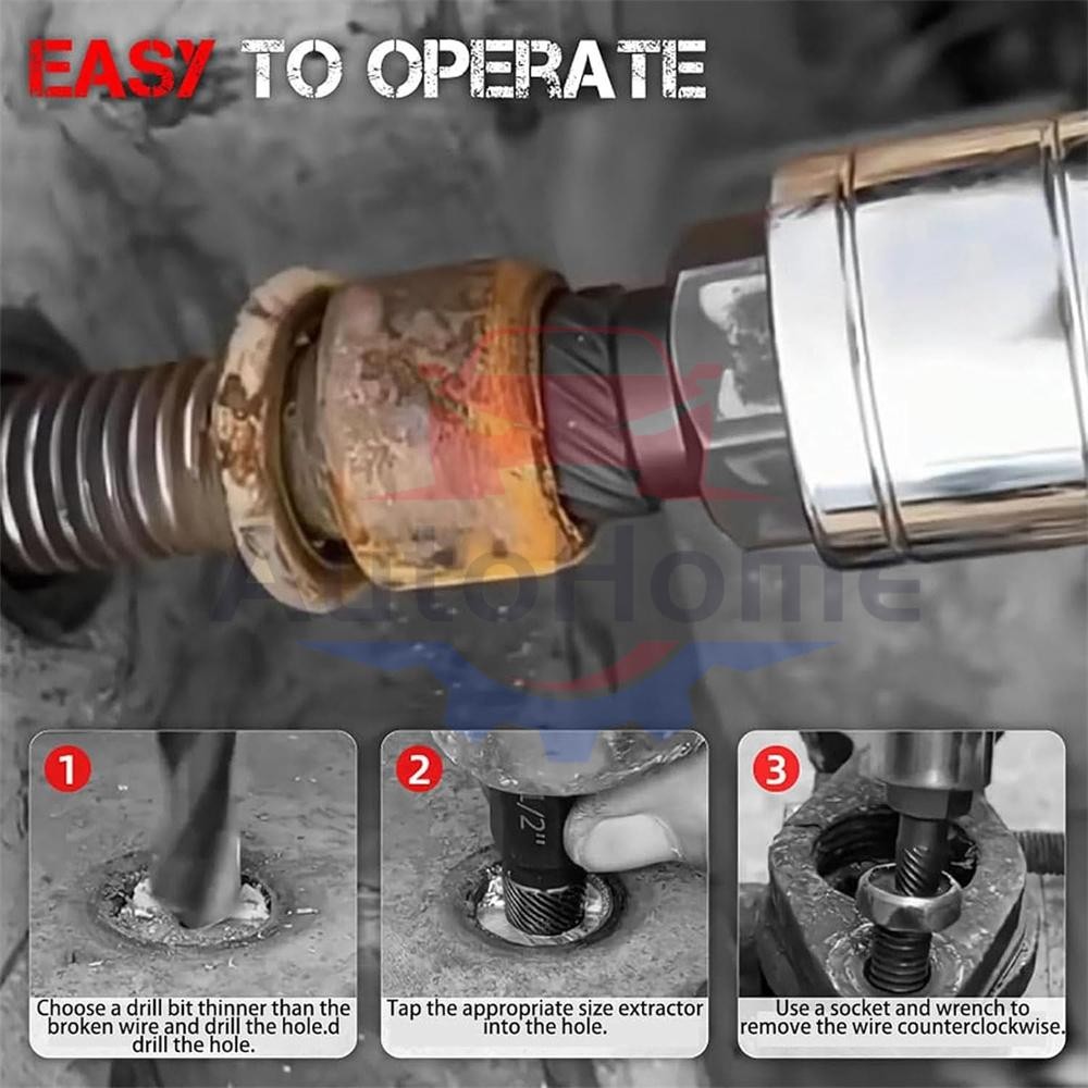 25Pcs Screw Extractor Set Hex Head Multi-Spline Easy Out Bolt Extractor Set