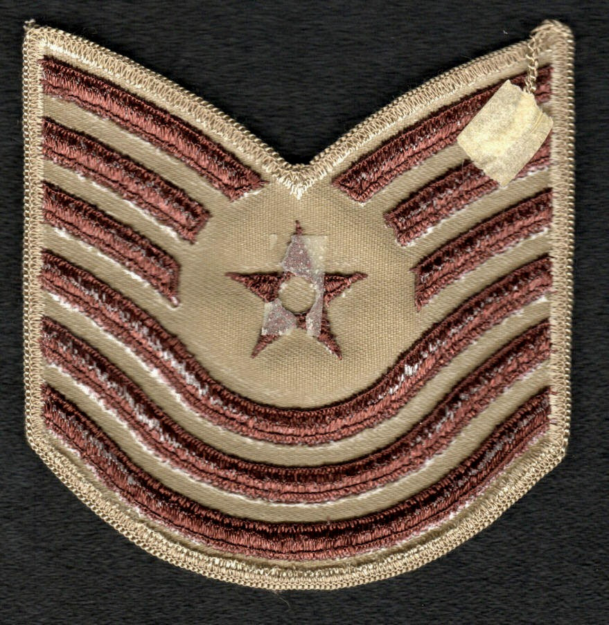 USAF patch (circa 1991-92) Desert Storm Master Sergeant chevron