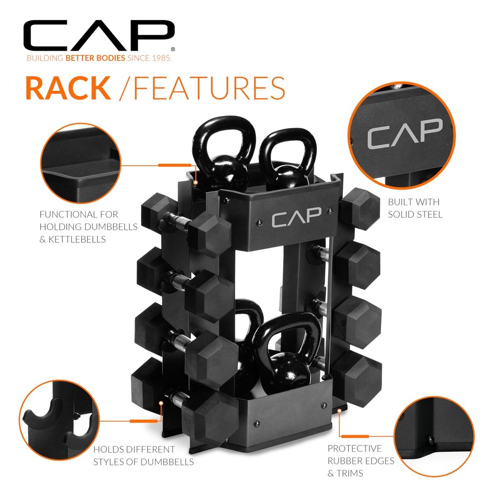 Cap Barbell Dumbbell and Kettlebell Storage Rack