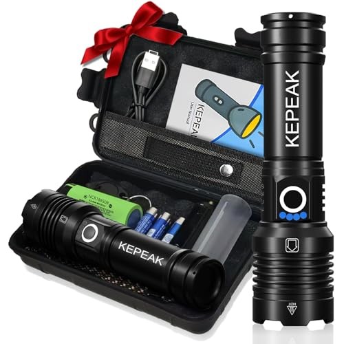 Rechargeable Flashlights, Super Bright Flash Lights, Powerful Flashlight