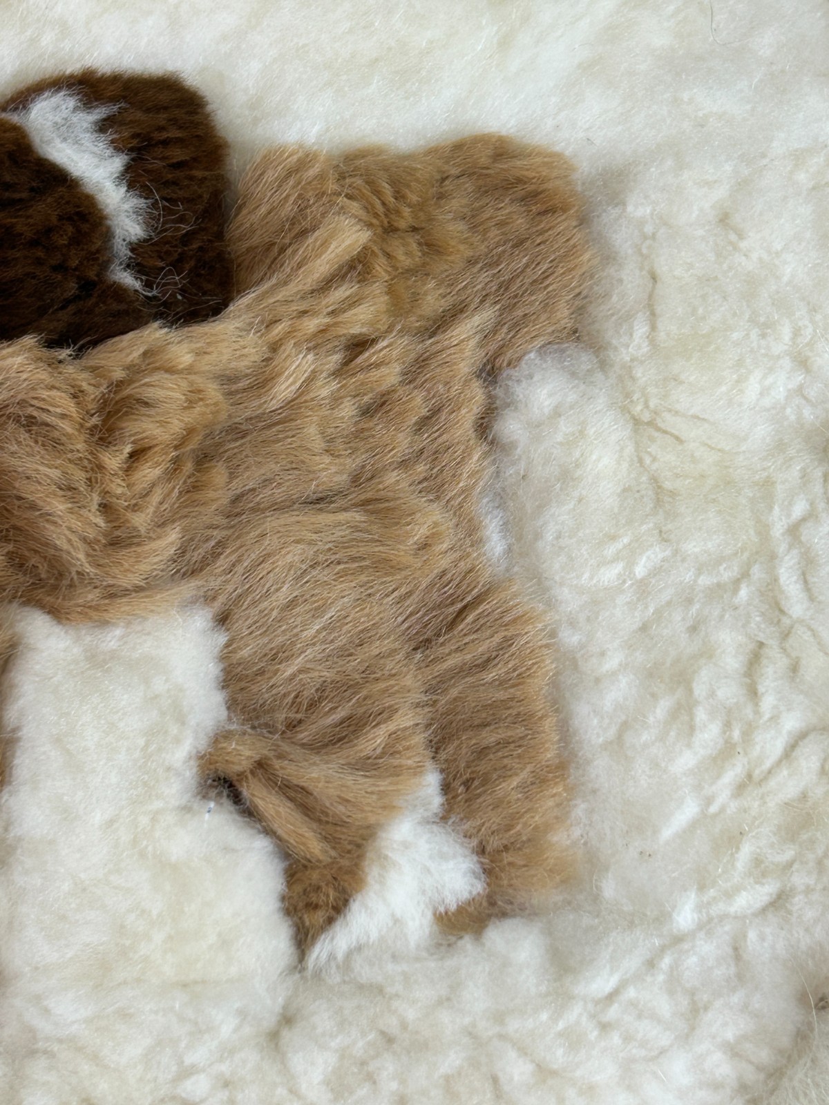 Set of 2 Alpaca Fur Round Rug Wall Hanging Decoration Pillow Cover 18" Peru