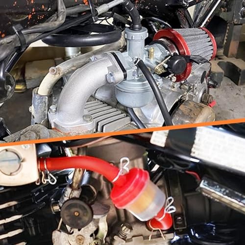 PZ22 Carburetor Carb Air filter Throttle Handle Grips Cable Kit for 110cc Red