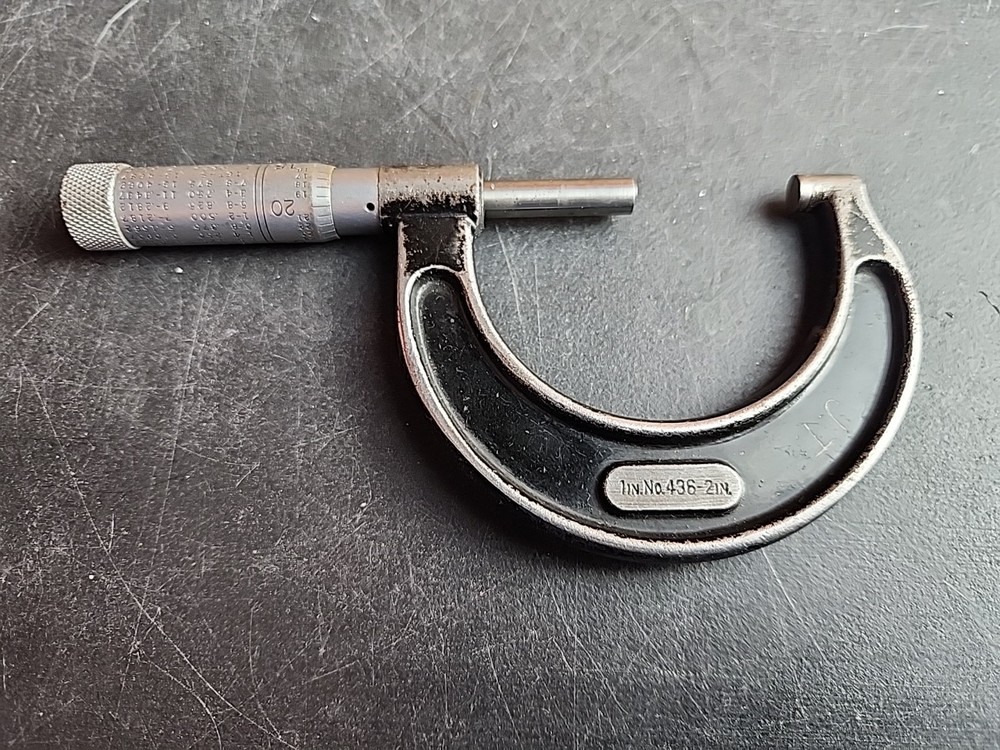 STARRETT # 436 Micrometer 1" - 2" x .0001" Smooth Thimble Movement