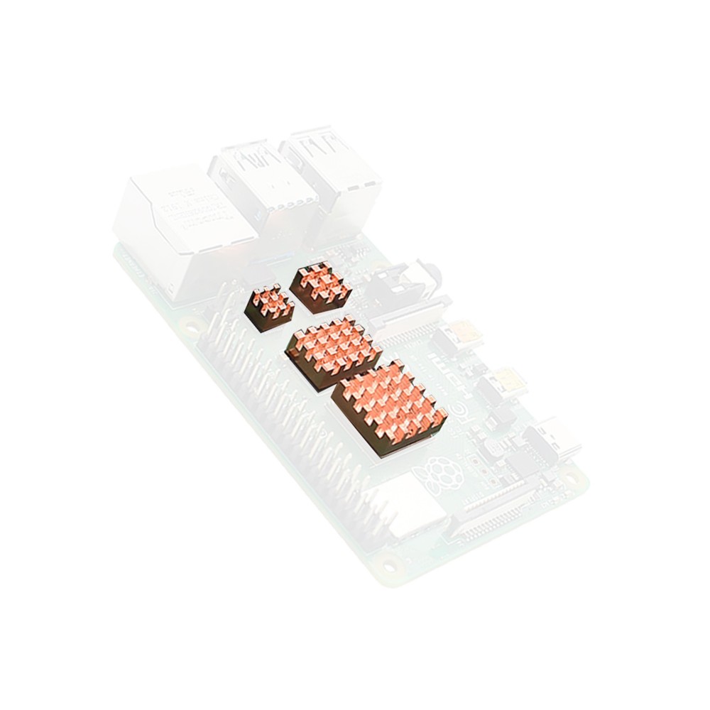 4Pcs Cooler Heat Sink Metal Kit Replacement Part For Raspberry Pi 4 Model B