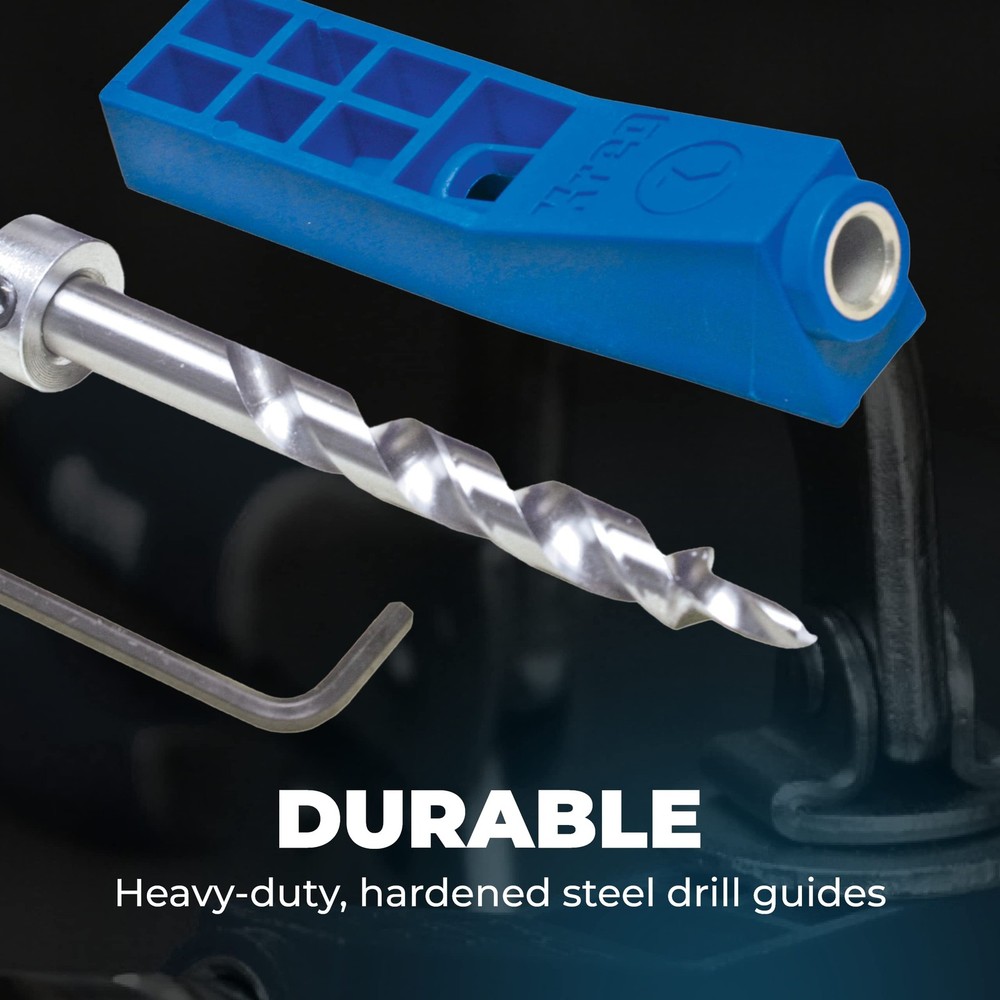 MKJKIT Mini Jig Kit Simple, Compact PocketHole Jig Create Strong Joints Wit...