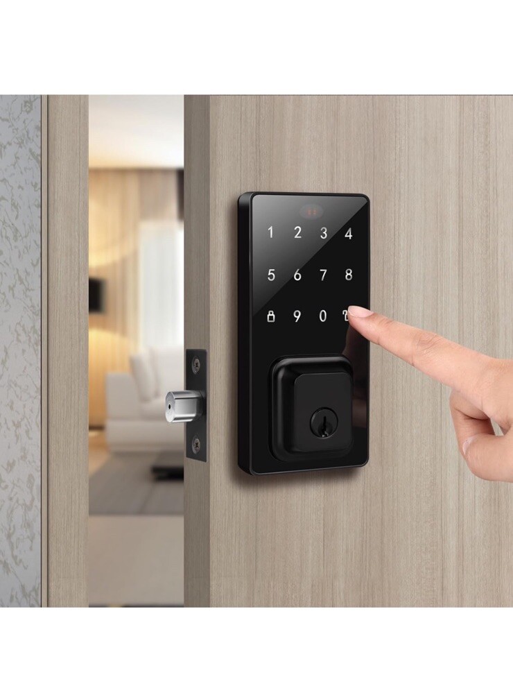 Smart Electronics Door Lock. User Code Touch Screen Keypad Deadbolt Entrance