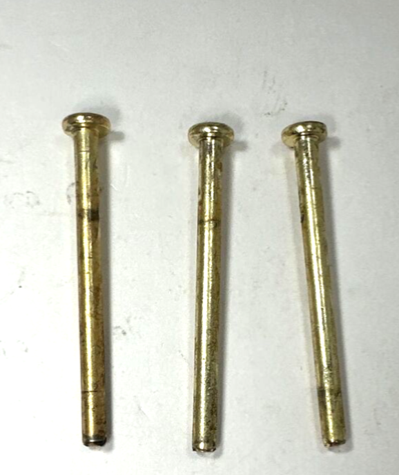New 3 Pcs Omnia Brass 965/4.3 Door Hinges 3 Each Button Tip 965 Locksmith