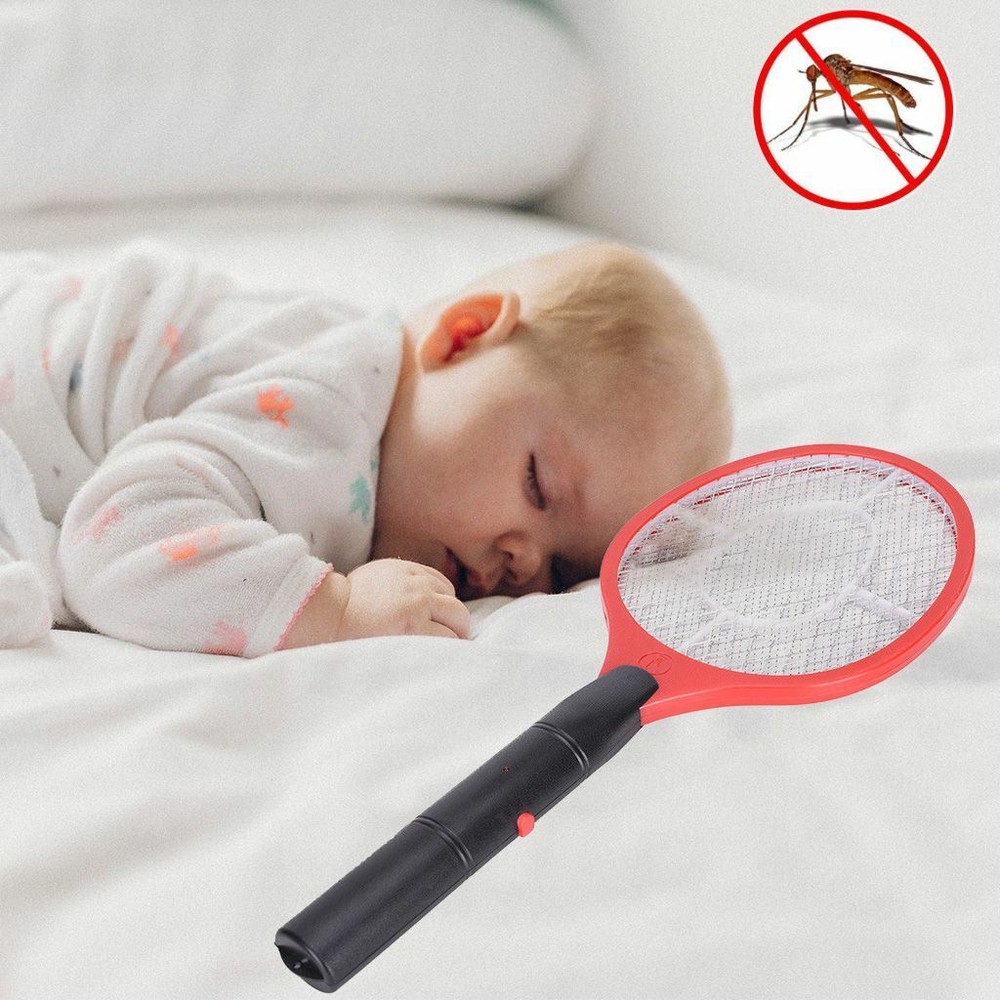 Cordless Electronic Bug Zapper Mosquito Insect Electric Fly Swatter Racket Bat