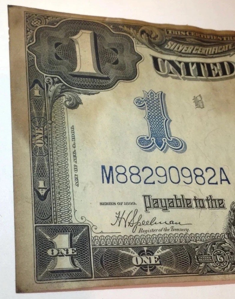 1899 $1 Black Eagle Silver Certificate Large Size- Superbly Nice Looking & Crisp