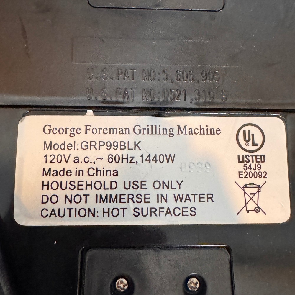 George Foreman Lean Mean Fat Grilling Machine Large GRP99BLK Tested