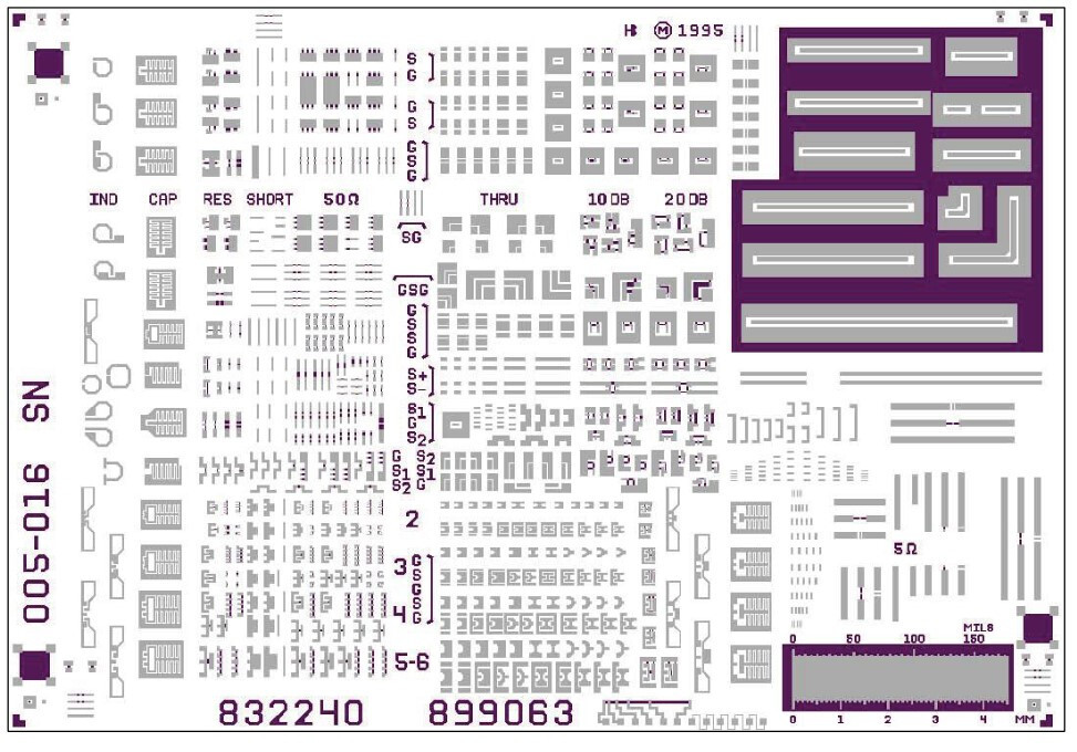 Cascade Microtech Standard Calibration Contact Substrate P/N 005-016