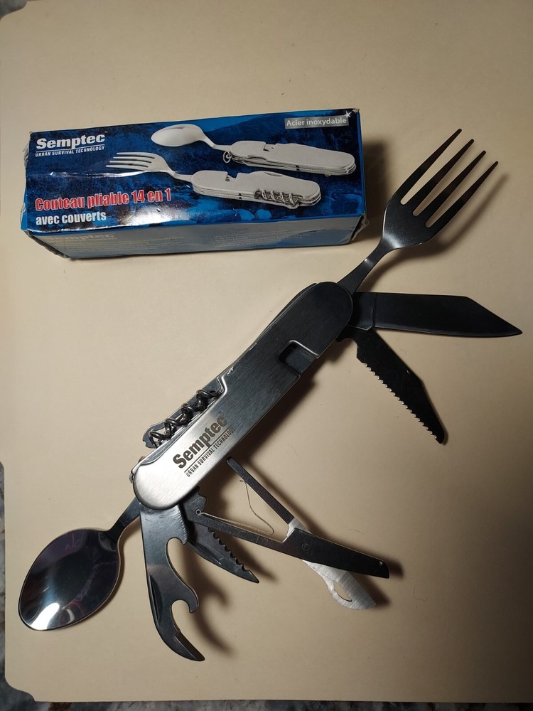 Semptec Camping Knife 14-in-1 multi tool w/Box