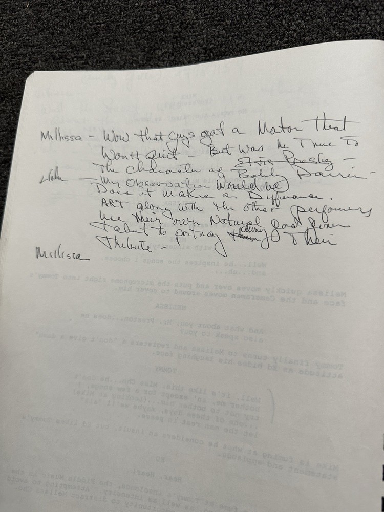1989 It’s Only Make Believe Screenplay Script Annotated Elvis Impersonator rare