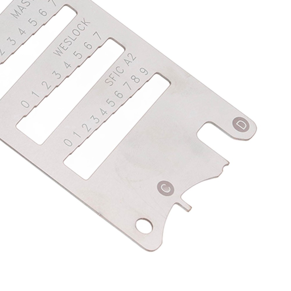 Portable Key Gauge Spring Steel Key Decoder Accuracy Key Gauge Tool Accessory