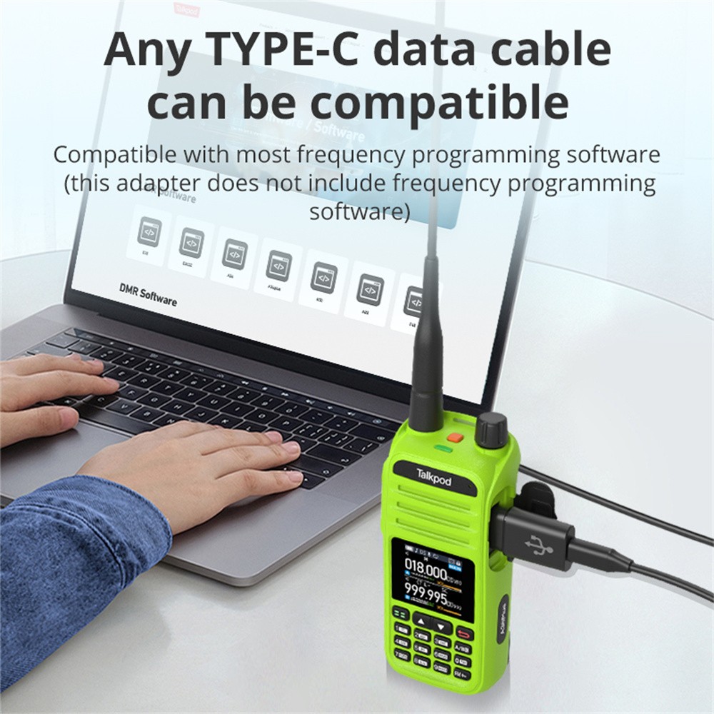 NEW TPC11 TK to Type-C Walkie-Talkie Frequency Programming Cable Adapter