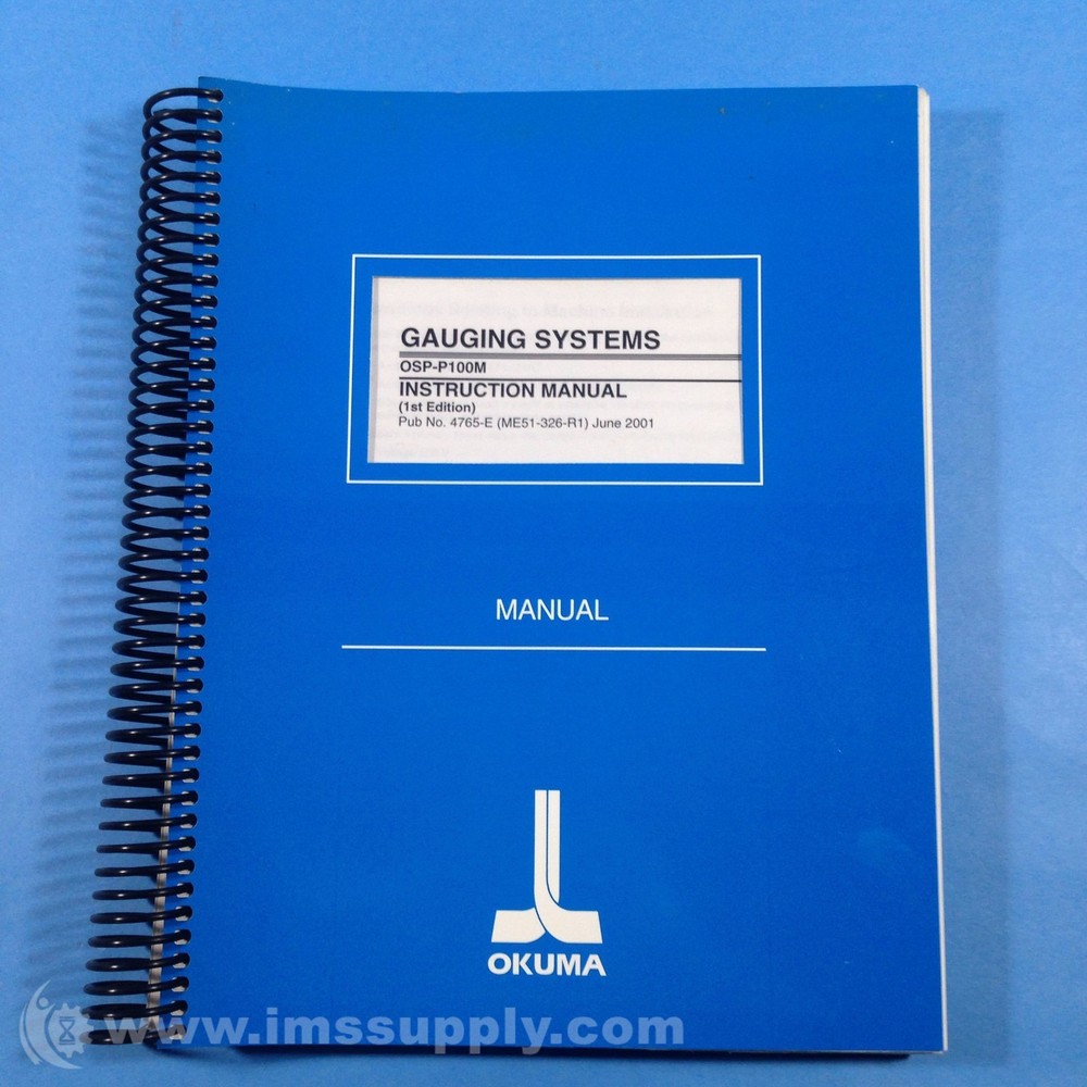 Okuma OSP-P100M Gauging Systems Instruction Manual USIP