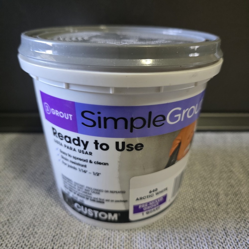 Simple Grout Ready To Use - Pre Mixed (1 Quart)  Artic White