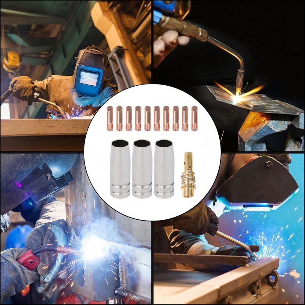 14PCS For MIG Welding Kit with Nozzles Diffusers and Tips for DIY Projects