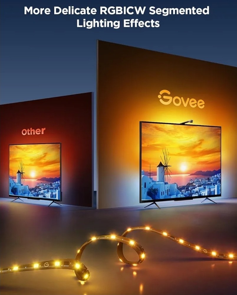 Govee TV Backlight 3 Lite with Fish-Eye Correction Function Sync 75-85" TVs