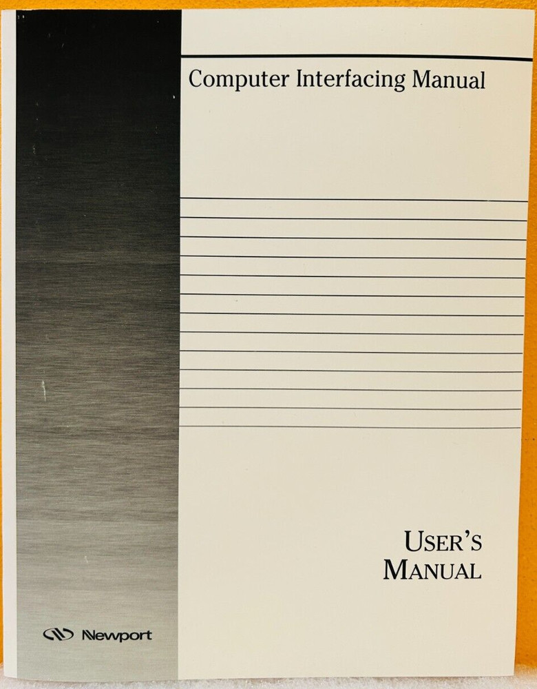 Newport 24595-01 1997 Computer Interfacing User's Manual.