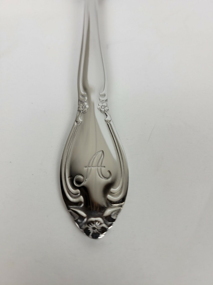 Alcove 66 Pc. Rose Monogram A Flatware Set