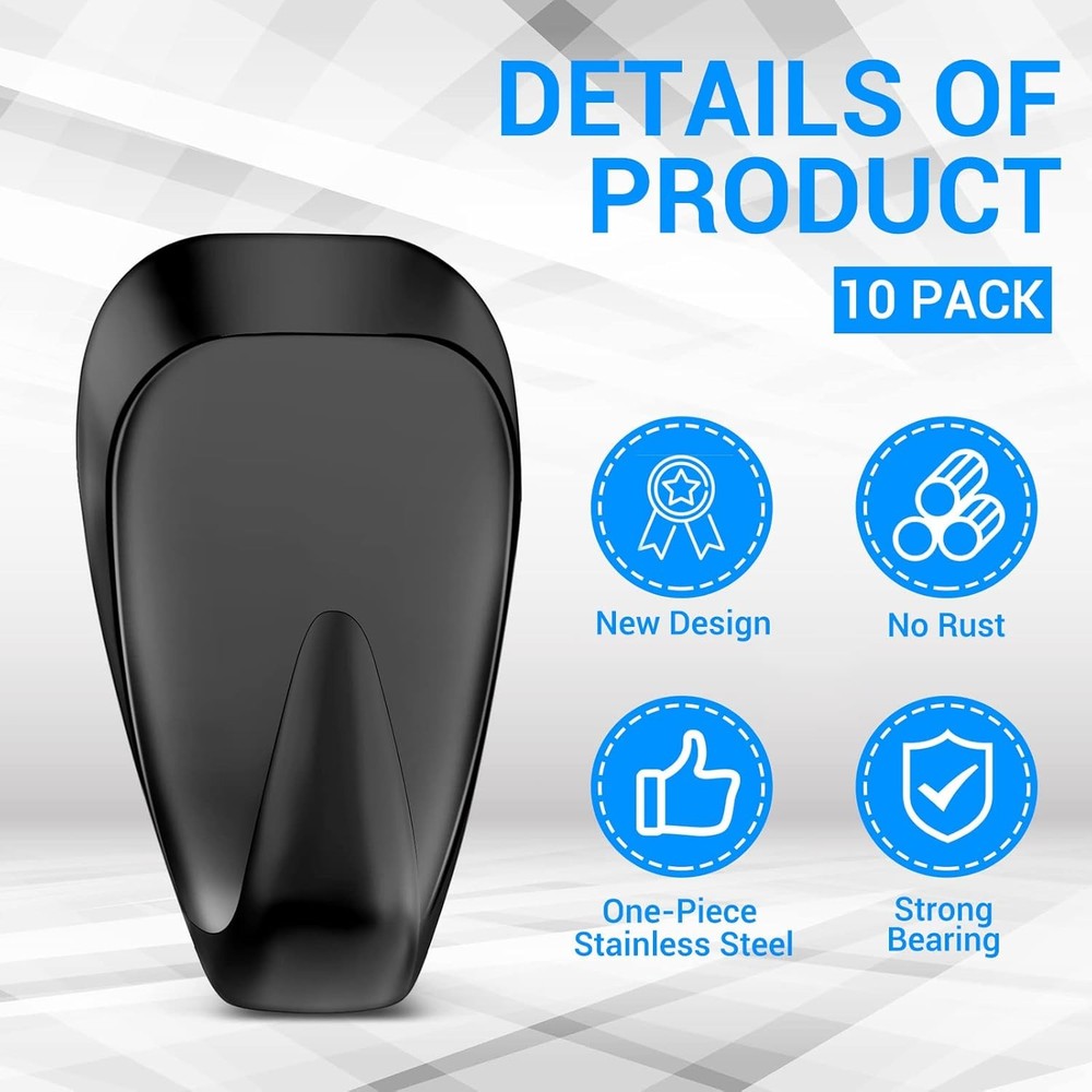 LEIFIDE Cubicle Hooks Fabric Panel Wall Clips Picture Black