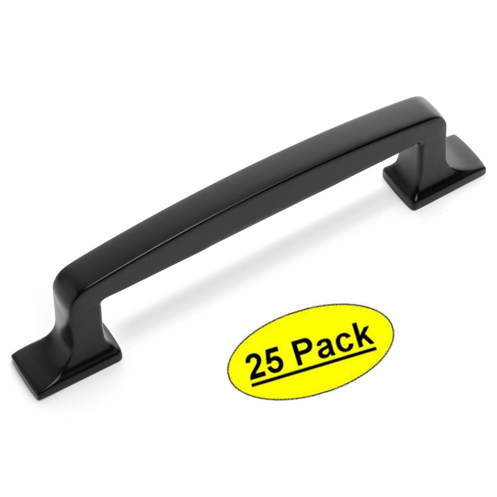 *25 Pack* Cosmas Cabinet Hardware Flat Black Contemporary Pulls #8102FB
