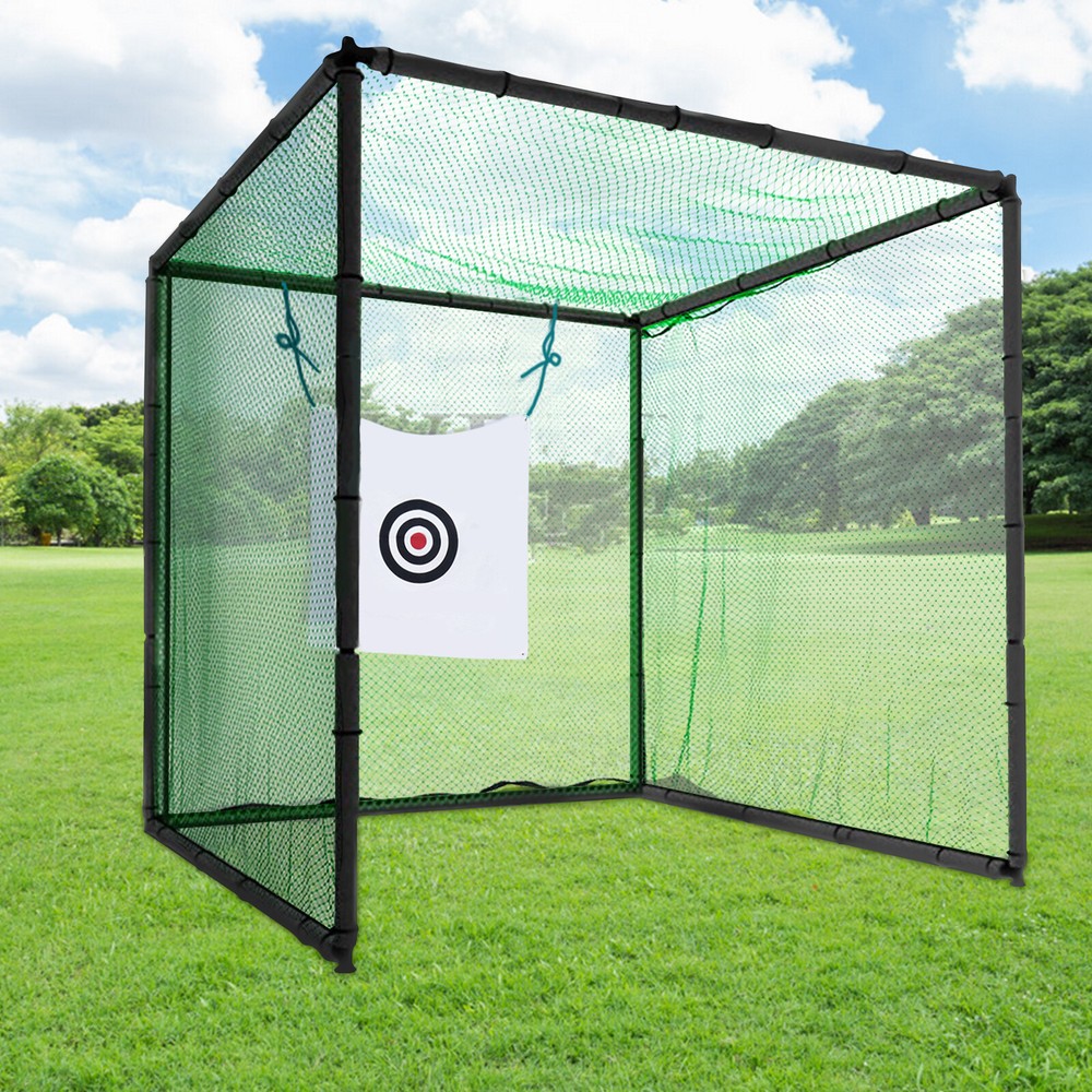 9.8ft Golf Practice Net Foldable Golf Hitting Cage Practice Net Training Aid NEW