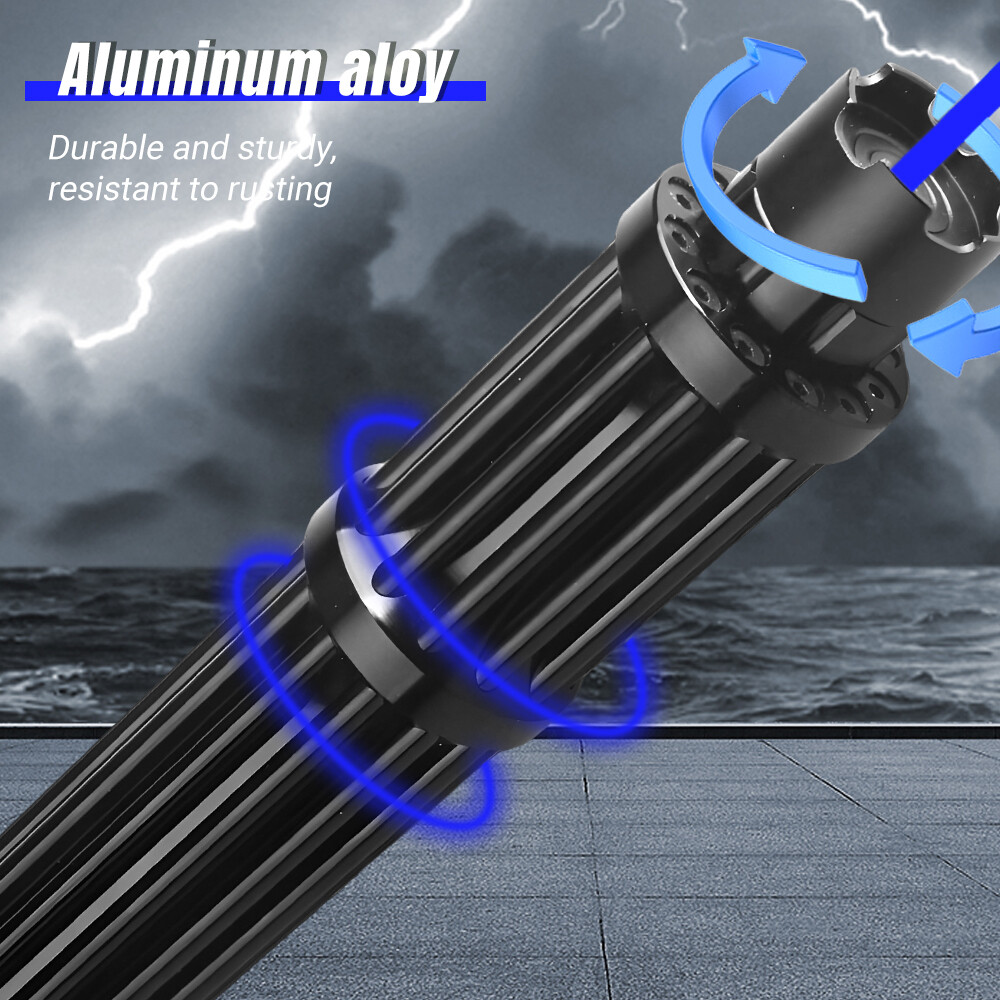 10W USB Charge Strong Blue Burning Laser Pointer Visible Beam Torch+5 Caps