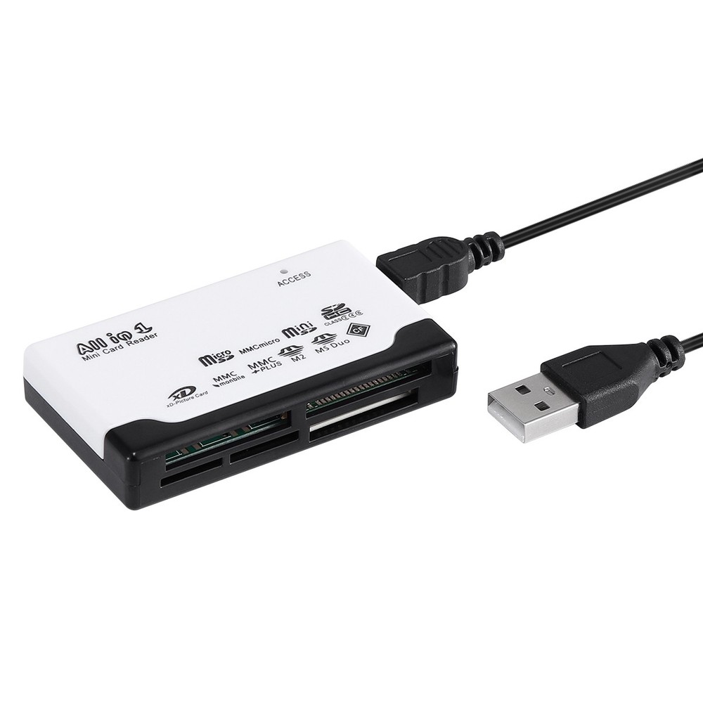 Six-In-One USB 2.0 Memory Card Reader Adapter Support TF CF SD Mini SD MMC MS XD