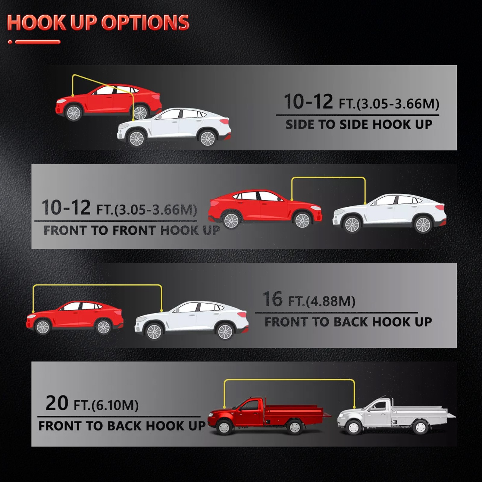 HEAVY DUTY 2 GAUGE 20FT BATTERY BOOSTER CABLE EMERGENCY POWER JUMPER 2000 AMP