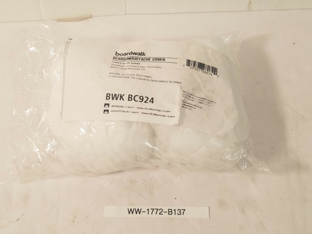New Boardwalk Beard/Mustache Covers BWK BC924 (Pkg 100)