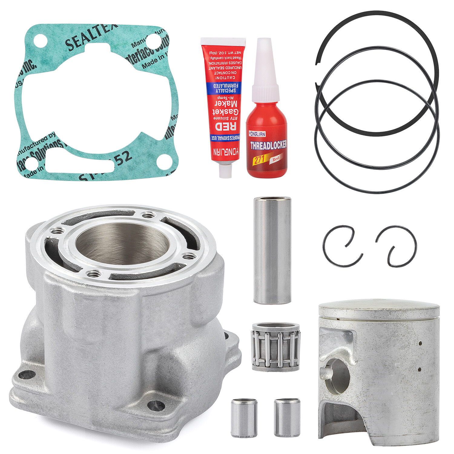 47.5mm Cylinder Piston Gasket Top End Rebuild Kit for Yamaha YZ80 1993-2001 ATV