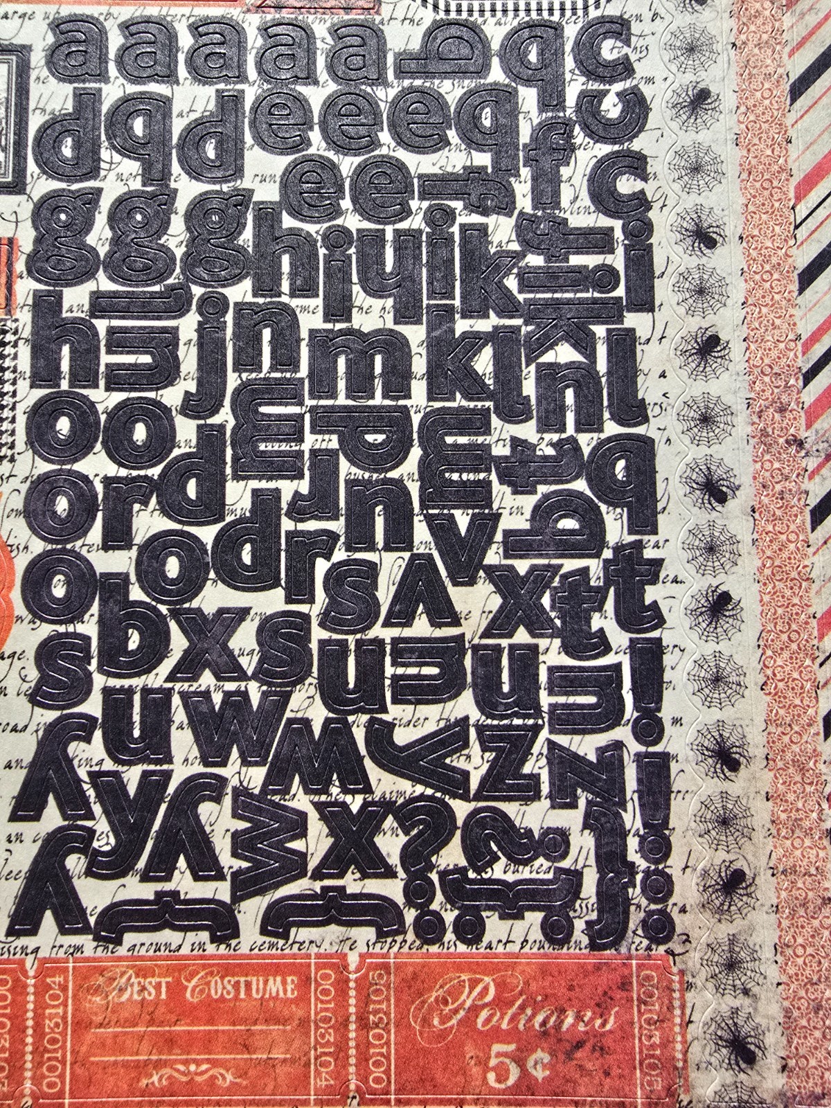 Authentique Glowing & Enchanted Halloween 2-sided cardstock stickers die cuts