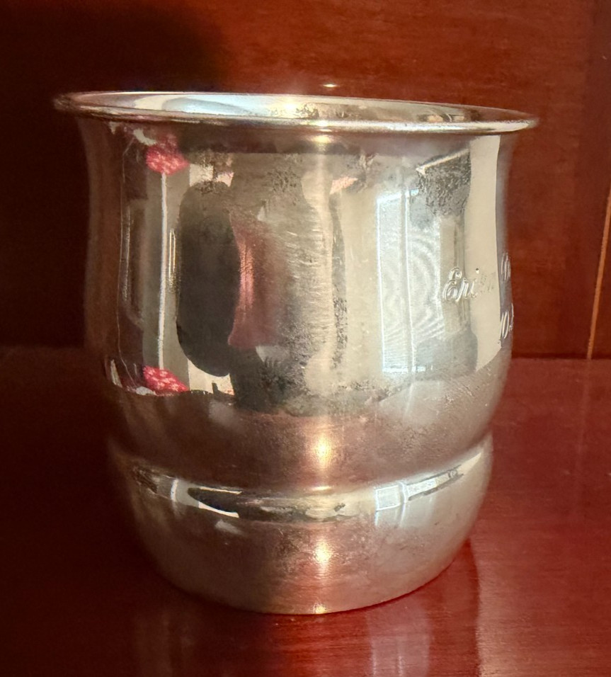 Vintage TOWLE #10782 STERLING SILVER BABY CUP - Monogram & Dated - READ