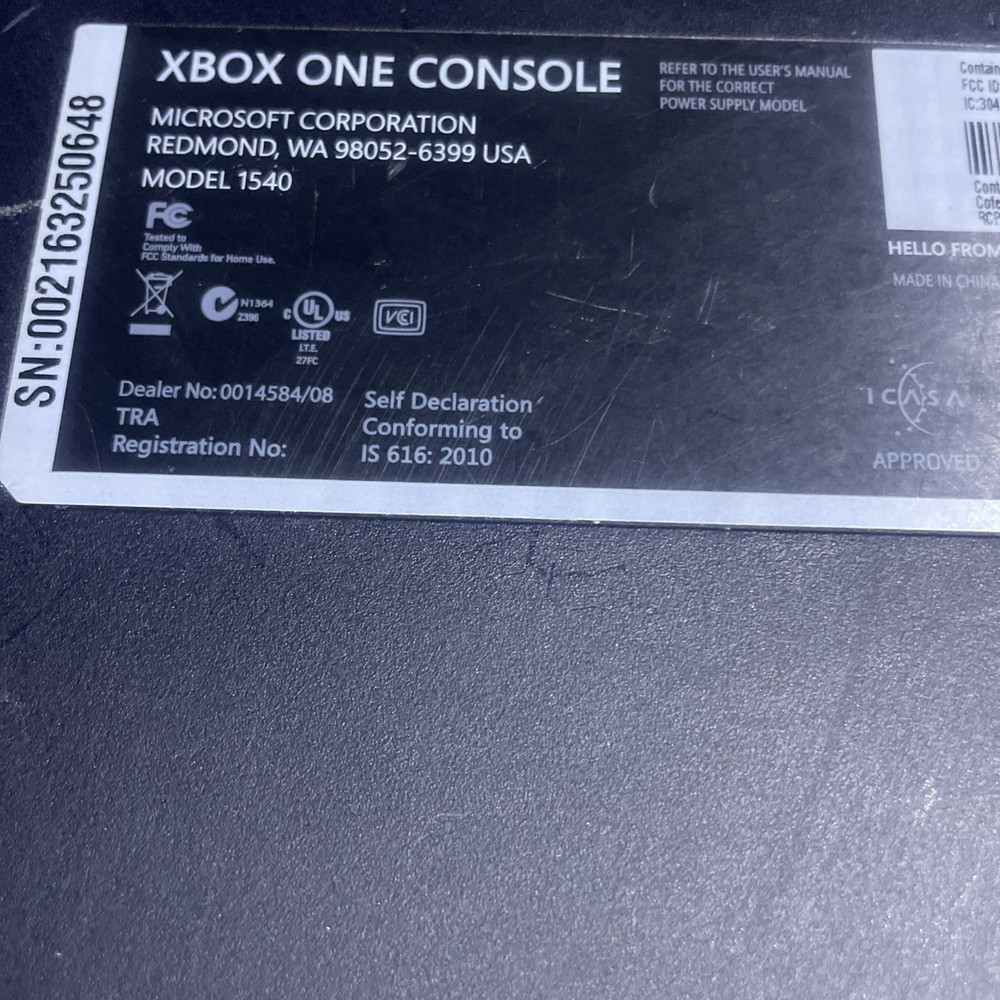 Microsoft Xbox One Home Console - Black (1540)