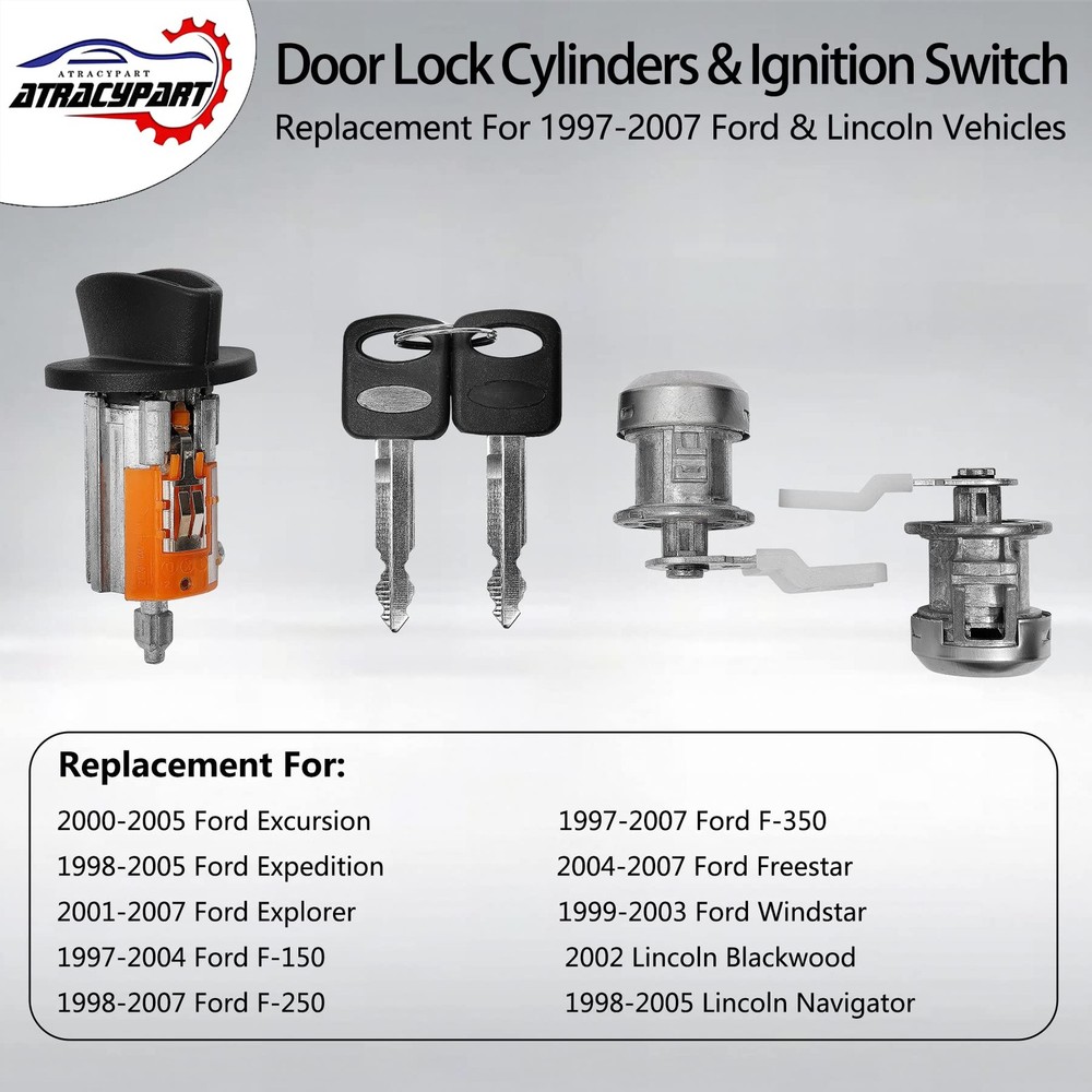 Door Lock Cylinders & Ignition Switch with Keys | 97-07 &
