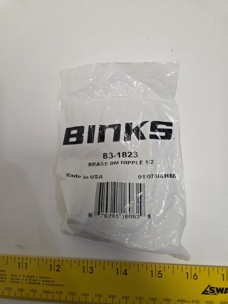 Binks 83-1823 Brass DM Nipple 1/2