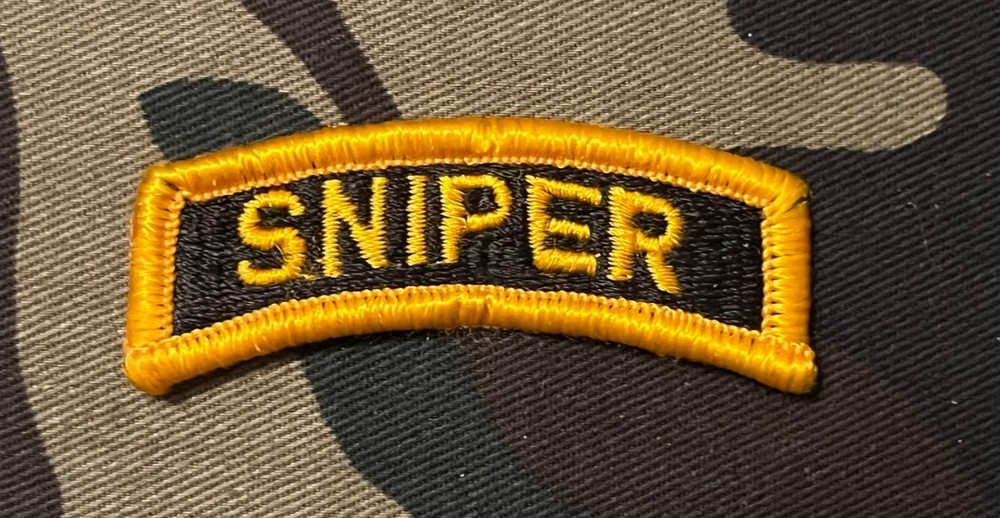 US ARMY SNIPER TAB; FULL COLOR