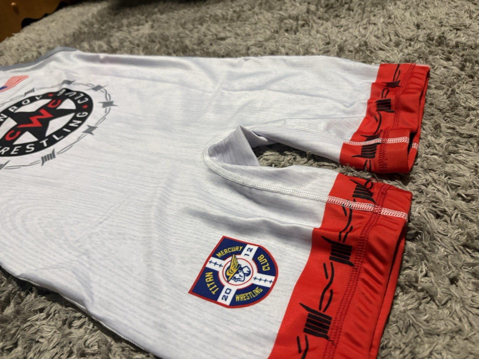 White Oklahoma State Singlet Adult Small