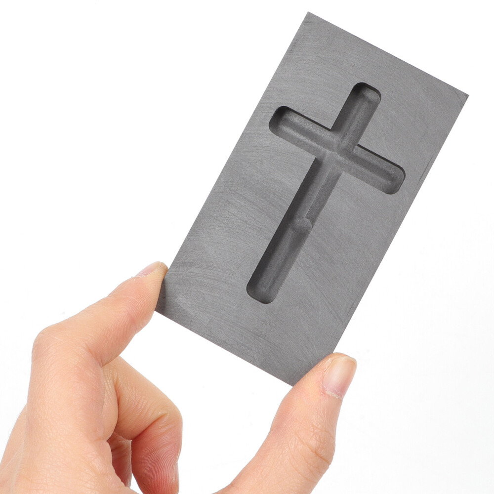 Cross Shape Graphite Ingot Mold Casting Mold for Melting Refining Gold Silver