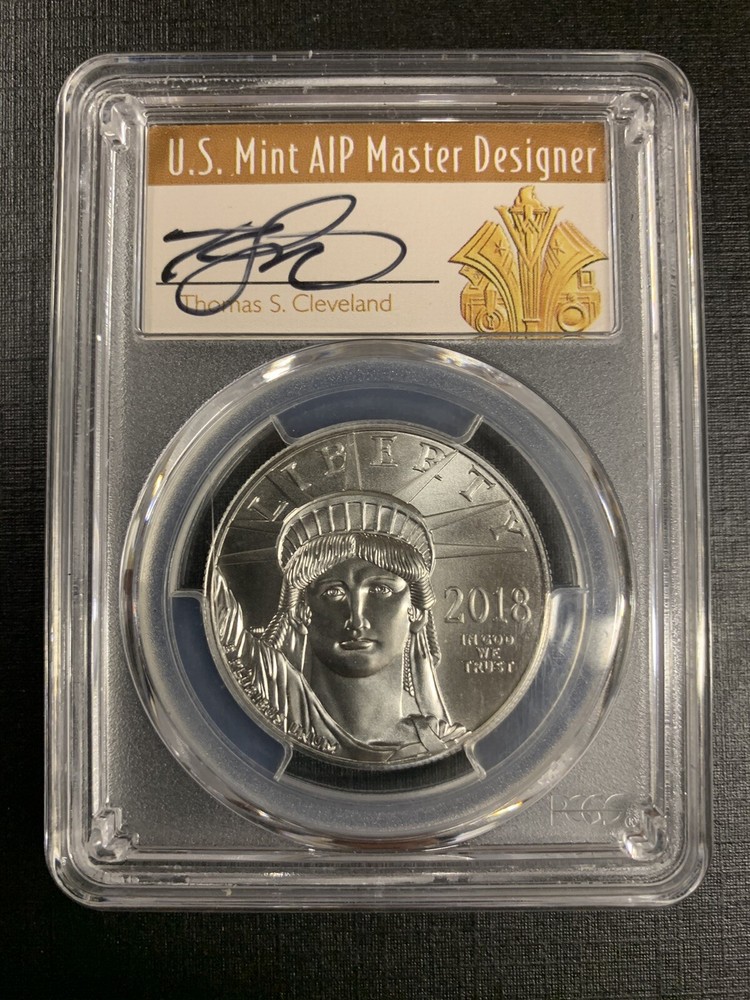2018 PCGS MS70 Platinum Liberty $100 Cleavaland Signed