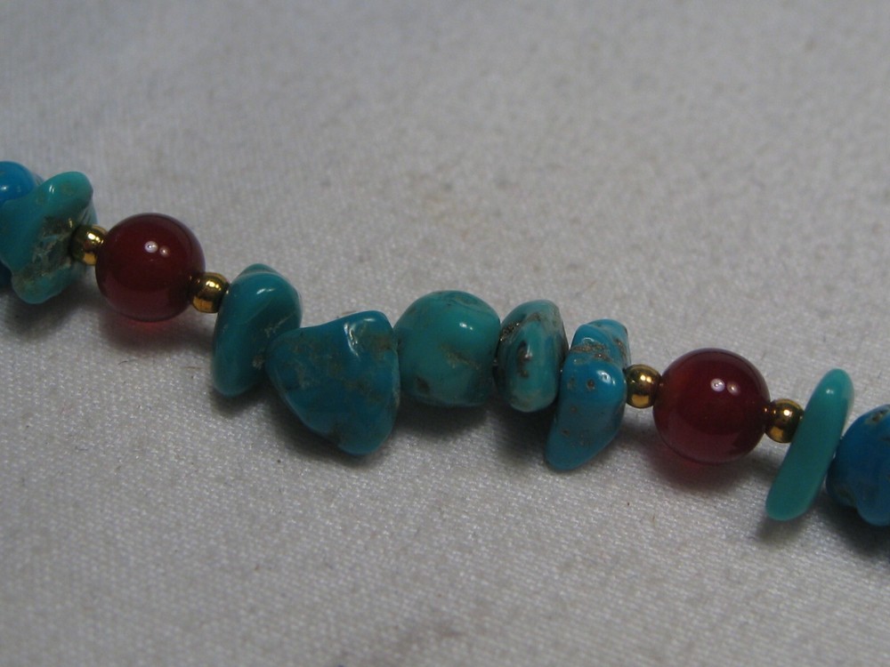 Stone Necklace w/ Elephant 24". #10