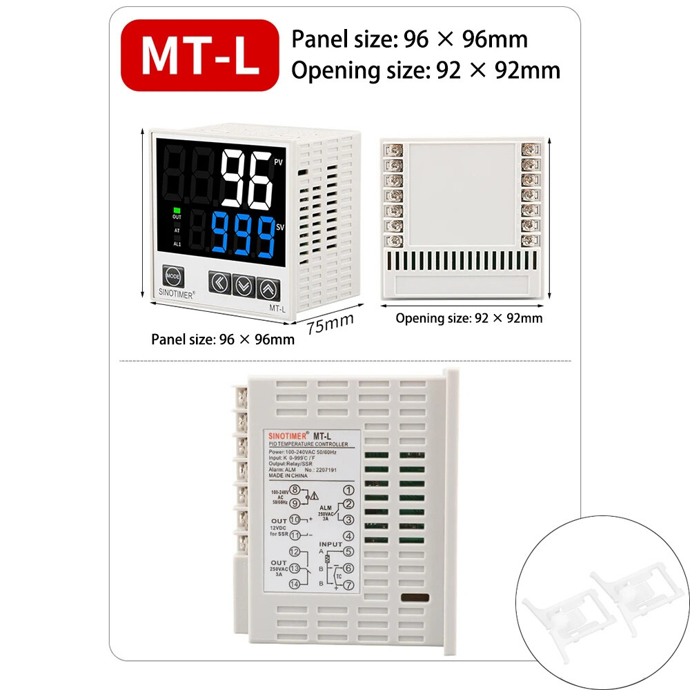 SSR Dual Output Temperature Regulator Controller/ Digital PID Thermostat Relay