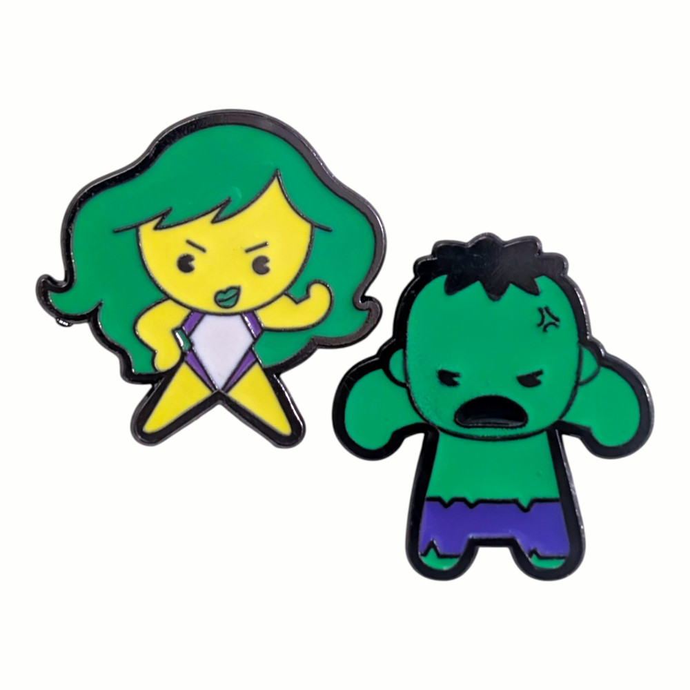 Marvel Disney Pins: Chibi She-Hulk and Hulk