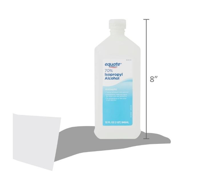 Equate 70% Isopropyl Alcohol Antiseptic Liquid, 6 PACK, (6 x 32 fl oz)