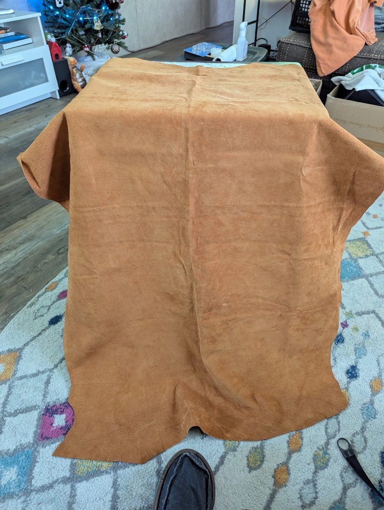 Pigskin Split Suede Extra Soft, Tan, 1-3oz