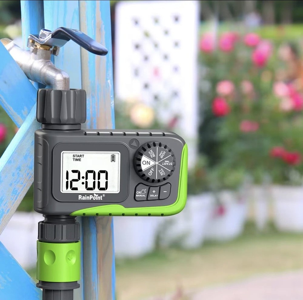 Rainpoint 1-Zone Water Timer ITV105 Water/Rustproof Rain Delay Watering - NEW