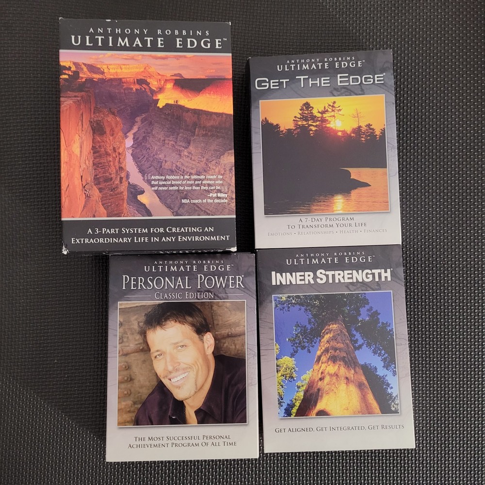 Anthony Robbins Ultimate Edge 3-Part System Box Set Inner Strength Personal Pow…